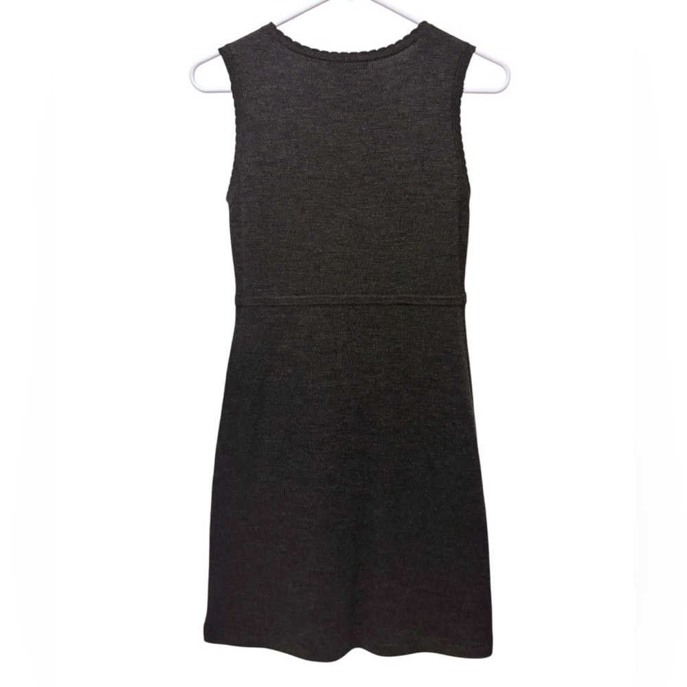 Nanette Lepore Merino Wool Dress Charcoal Grey Preowned Sz Small - Picture 2 of 6
